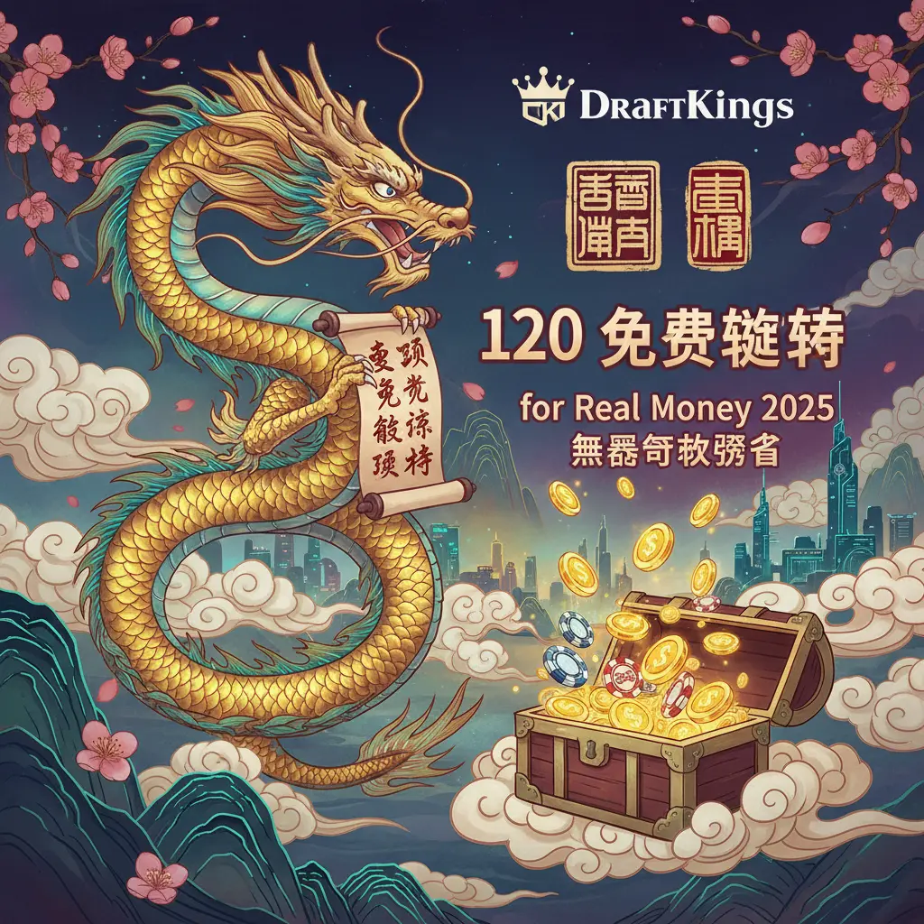 120 free spins for real money 2025 No Deposit Bonus - DraftKings